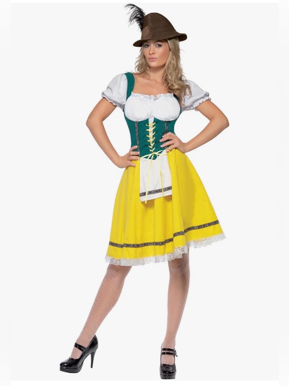 Oktoberfest Female Dress/ Apron Costume, Women Size Medium 10-12,